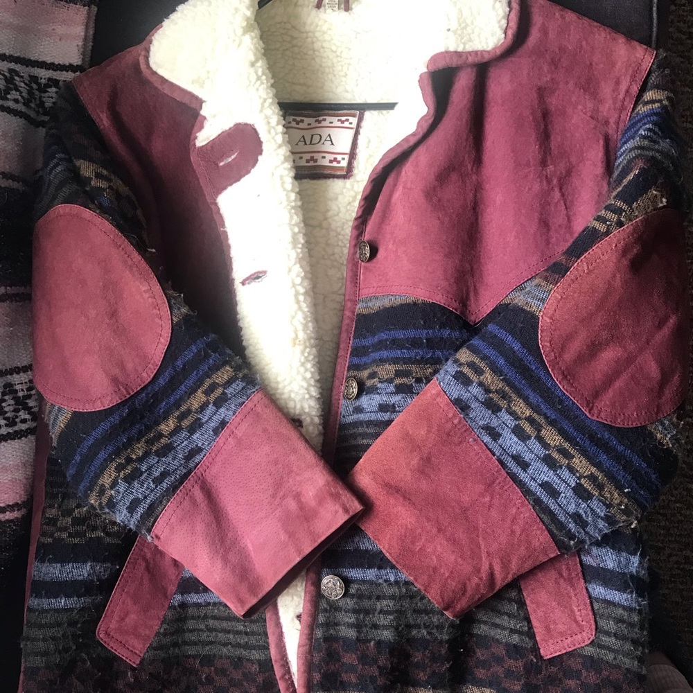 ADA fleeced elbow patched jacket
